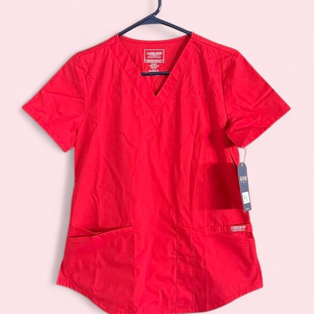Women’s XS Cherokee Authentic Workwear Red Scrub Top